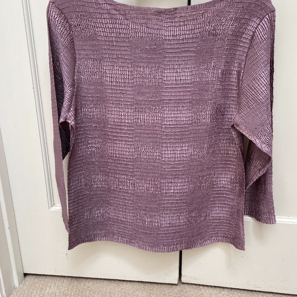 Pile Ou Face Paris Dusty Rose/Mauve Crinkle Shirt - Picture 11 of 11